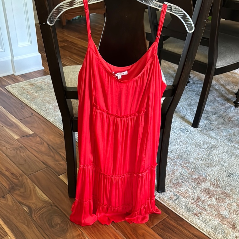 Women’s red satin spaghetti strap dress-NWT-size Medium